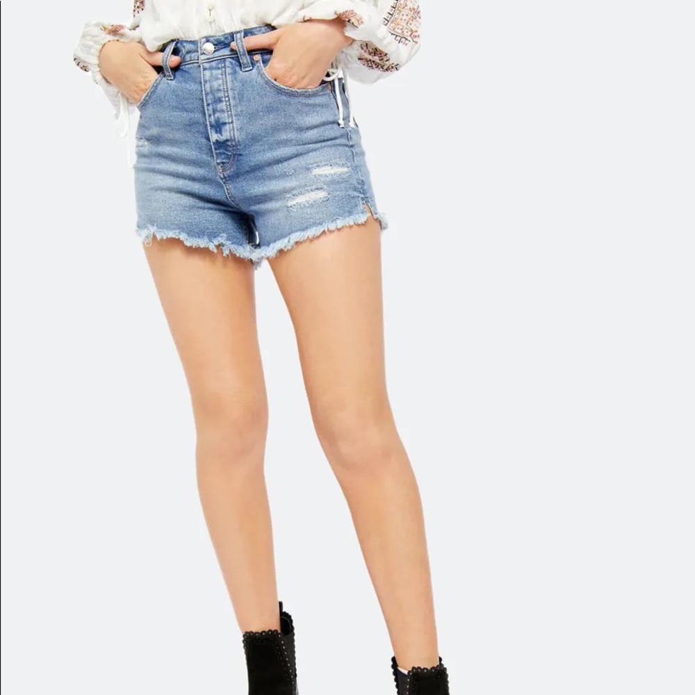Free People CRVY Vintage High-Rise Shorts